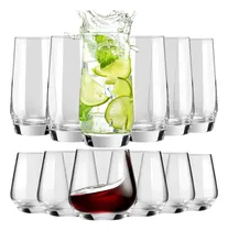 Comprar 12 Vasos Altos Beber Set Vasos Altos Vasos De Cristal B...
