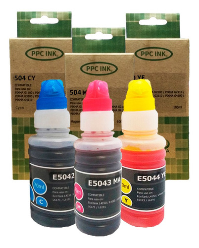 Pack Colores Tinta Compatible Con Epson 504 Marca Ppc Ink