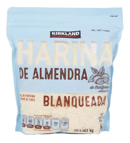 Harina De Almendra Blanqueada Kirkland Signature De 1.361 Kg