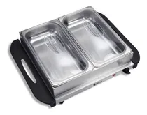 Comprar Buffetera Eléctrica Vitrina Calienta Platos 2 X 2,5lts Sikla