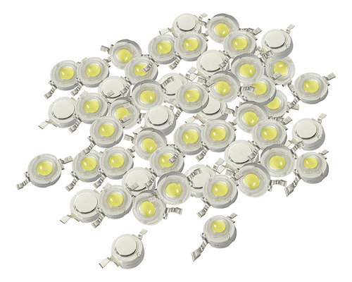 50 Unidades Led Redondas De 6 Mm, Blancas [u]