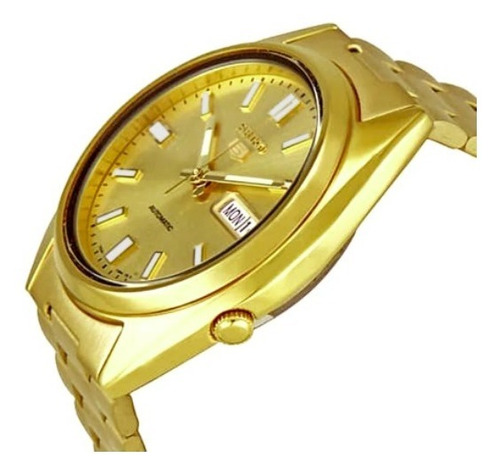 Reloj Seiko 5 Automatico Original Modelo Suab14 Dorado | Envío gratis