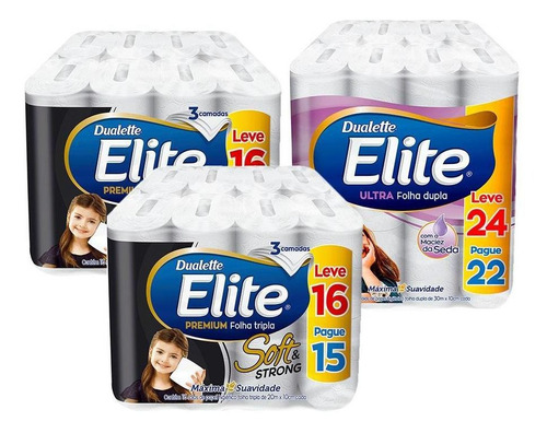 Kit Papel Higiênico Elite Promocional-32 F Tripla+24 F Dupla