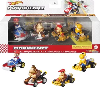 Hot Wheels Mario Kart 4-pack Oficial Licenciado