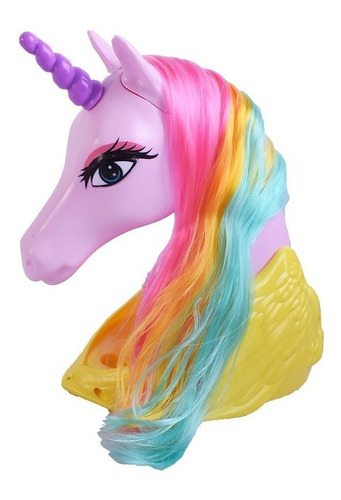 Cabeza De Unicornio Para Peinar 23 Cm Con Secador De Pelo