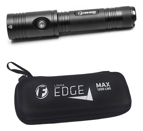 Lanterna Para Mergulho Fun Dive Max 1200 Lumens Recarregável Lanterna Preto Luz Branco