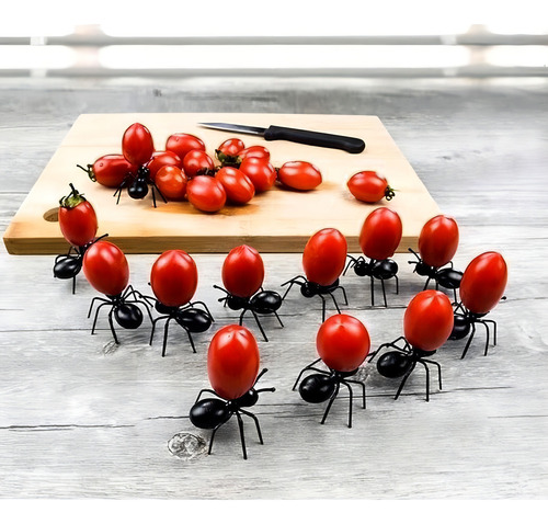Kit 12 Formigas Decorativas Para Mesa De Eventos Em Abs Preto Formiga