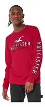 Comprar Camiseta Original Hollister Con Logo Bordado Y Manga Larga