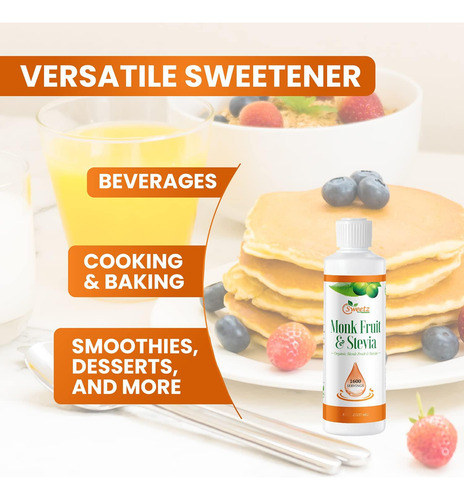 Gotas Edulcorantes Líquidas De Monk Fruit Y Stevia