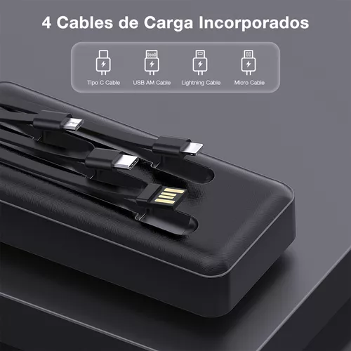 20000Mah Cargador Portatil Bateria Externa Para Cargar Celular Universal  Black