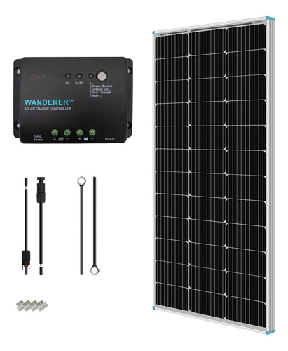 Kit De Energía Solar Monocristalino Para 12v, Eficiente Y Ec
