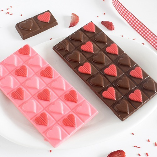 Set De 2 Moldes Placas Tabletas Corazón Parpen