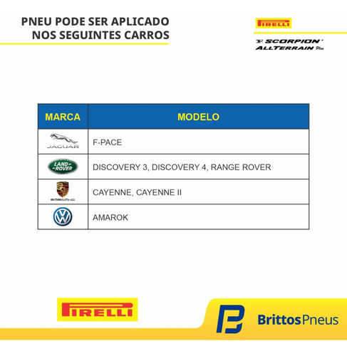 Pneu Amarok Aro 19 Scorpion All Terrain Plus 255/55 R19