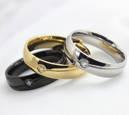 Anillo Elegante De Acero - Compromisos , Matrimonio