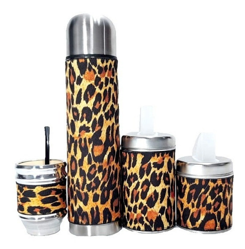 Set Matero Equipo Kit De Mate Animal Print, S/b, Marbry