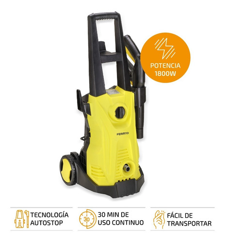 Imagen 2 de 9 de Hidrolavadora Eléctrica Femmto Manguera 8mts Boquilla Turbo