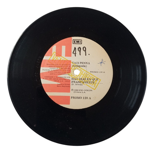 Vinilo Single De La Tati Penna -los Amantes ( C110 (Usado)