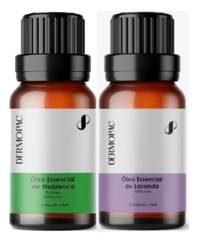 Kit Óleo De Melaleuca 10ml + Óleo De Lavanda 10ml Dermopac