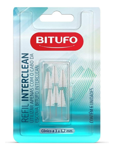 Refil Interdental Bitufo Interclean Cônico 6 Unidades