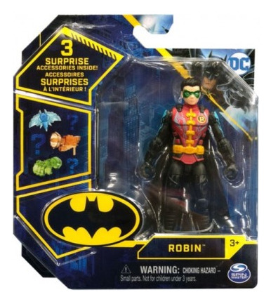 Figura De Dc Robin 3 Accesorios Sorpresa