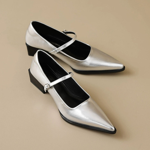 Zapatos De Vestir For Mujer Con Tacón Bajo Y Punta Fina