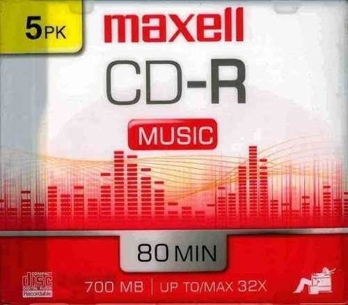 Disco virgen CD-R Maxell de 52x por 25 unidades