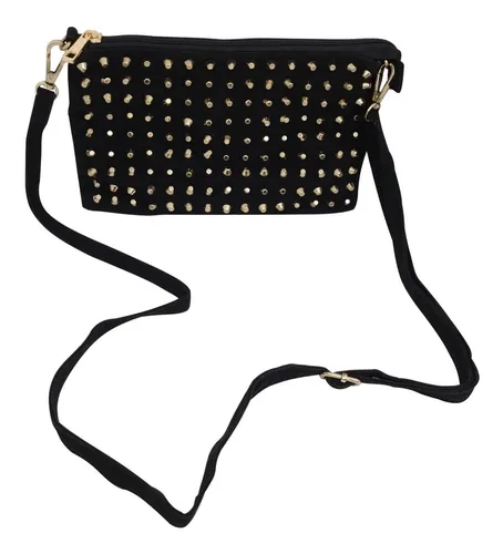Cartera negra con tachas sale