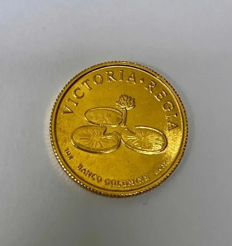 Moeda Ouro Puro Maciço, 10 Gramas 22mm Victoria Regia 1992