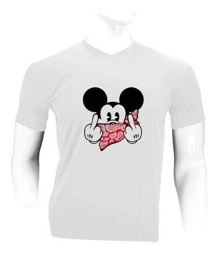 Polera Poliester Hombre Mickey Bandana