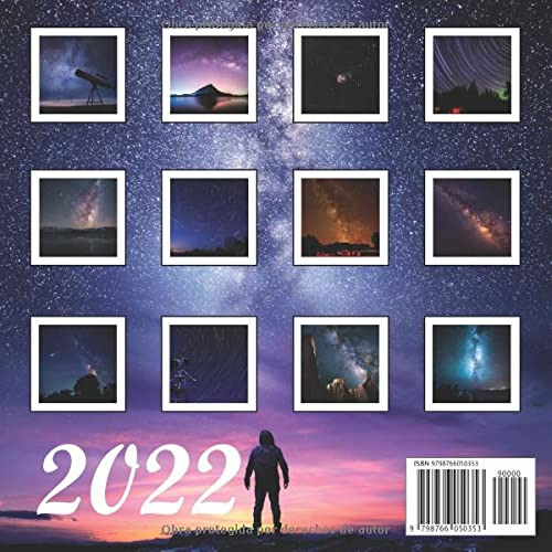 Astronomy Calendar 2022:12 Months Calendar 2022 - 8.5 X