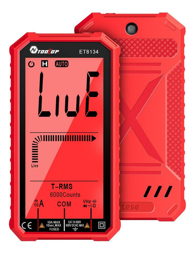 Tooltop Et8134 Multímetro De Tela Lcd Portátil De 4,7 Polega