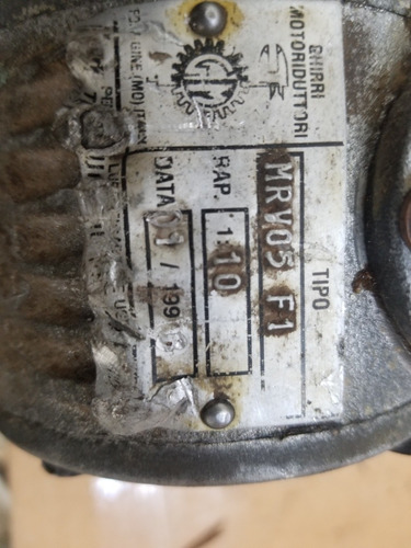 Reductor Velocidad Mrv05 F1. Relación 10 A 1. Brida 95 Mm. (Usado)