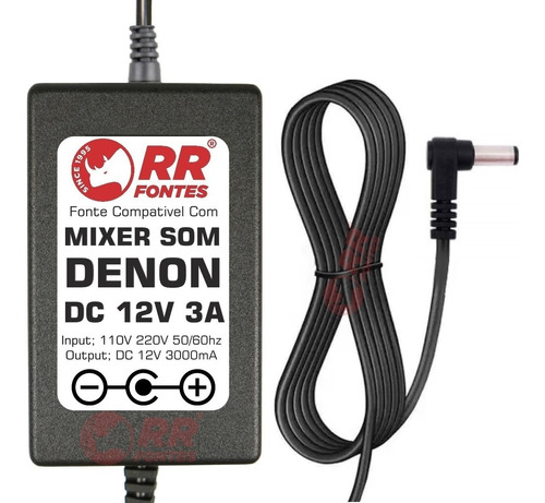 Fonte 12v 3a Para Controladora Denon Dn Mc6000 Mk2 Dj Mixer