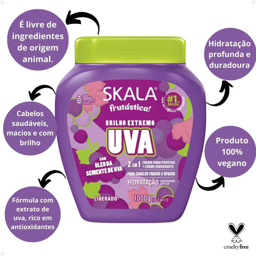 Creme Tratamento Skala Uva 2 Em 1 1000g