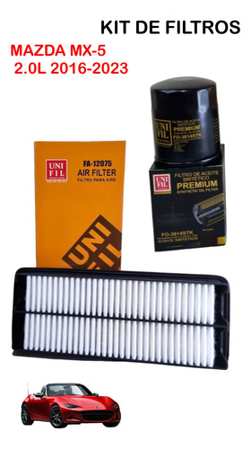 Kit De Filtros Pra Mx-5 2.0l 2016-2017-18-19-20-2021-22-2023