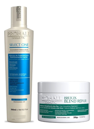 Btx Prohall 300g + Progressiva 300 Ml Prohall Sem Formol Cor De Cabelo Fragrância Do Tratamento Suave