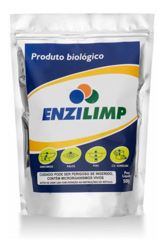 Imagem 1 de 5 de Enzilimp Biodegrador -  Elimina Cheiro Limpa Fossa 500g