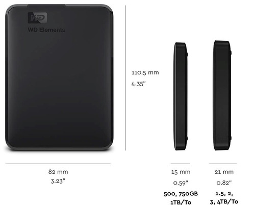 Disco Duro Externo Wd Elements Portable 2tb 2.5 Usb 3.0 /m
