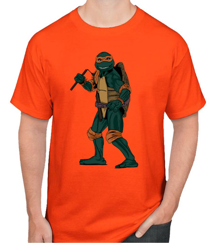 Playera Tortugas Ninja Tmnt Diseño 48 Michaelangelo Beloma