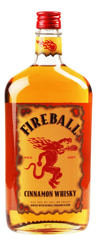 Caja De 12 Licor Fireball Cinnamon 750 Ml