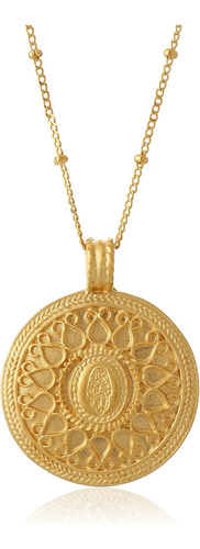 Collar Con Colgante De Oro Hamsa Mandala Para Mujer De Satya