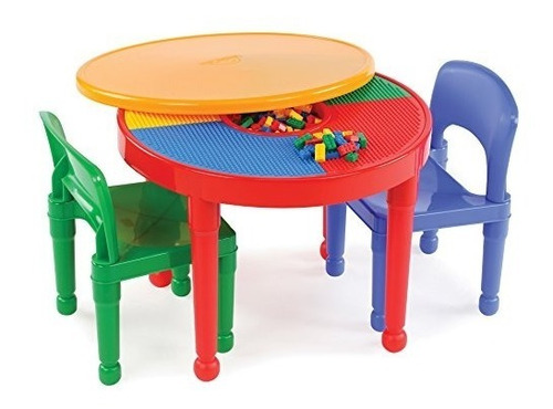 Totors Kids 2-en-1 Plastic-lego-activity Activity Table Y 2 