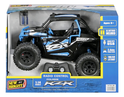 New Bright Polaris Rzr Carro De Control Remoto 2.4ghz *sk Color Azul