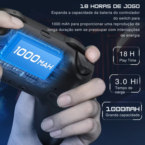 Controle Sem Fio Compatível Nintendo Switch Pc Android Ios