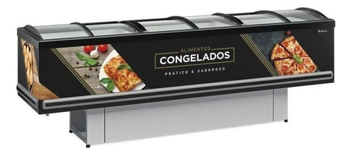 Lha P/ Congelados 220v Vidro Curvo Gesv-290c/pr - Gelopar