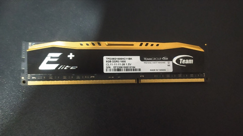 Memoria Ram Ddr3 De 8gb 1600mhz Elite Team Group