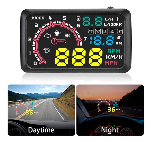 Hud Pantalla Virtual Sobre Panoramico Obd2 5.5 Pulgadas