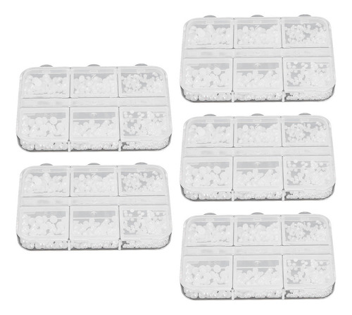 5 Cajas De Hermosas Perlas Para Decoración De Uñas