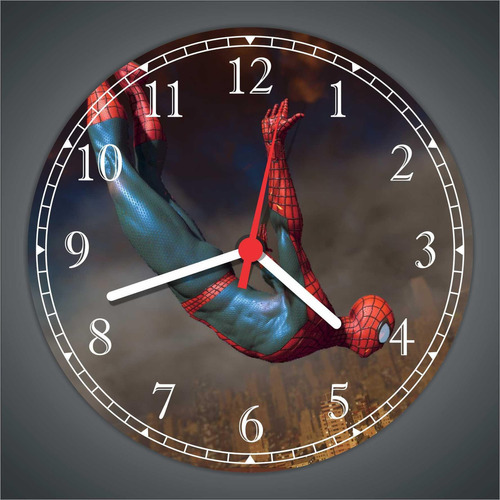 Relógio Parede Homem Aranha Super Heróis Decoração Quartz