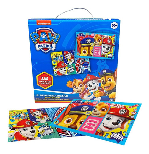 Imagen 2 de 4 de Puzzle Paw Patrol 12 Piezas 1606 Rompecabezas Educando